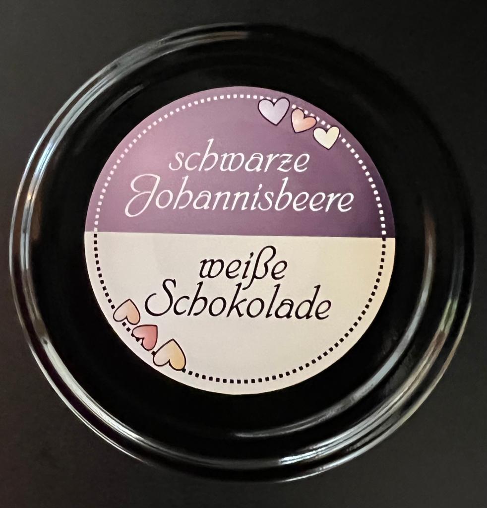 Schwarze Johannisbeere - weiße Schokolade
